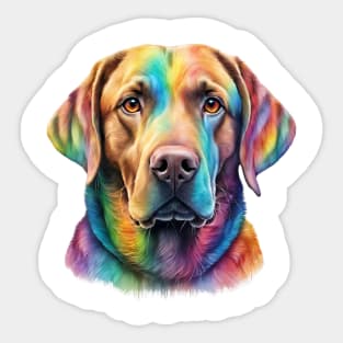 Rainbow Labrador Retriever Sticker